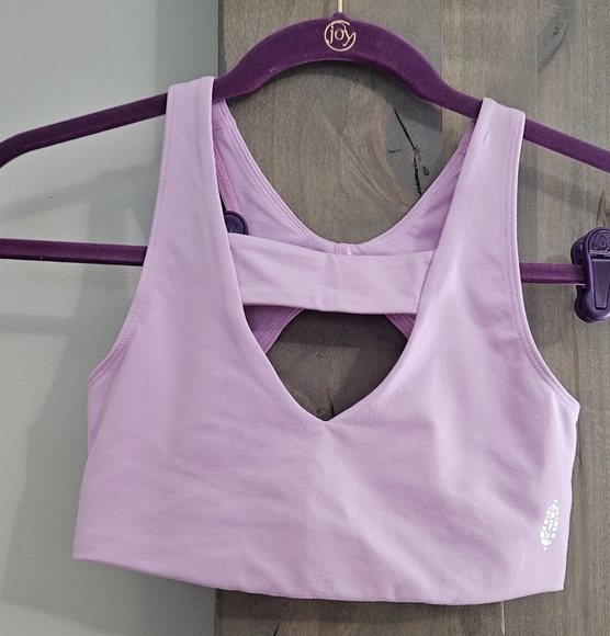 Free People FP Movement Lilac rose Every Single Time Cutout Bra. Size XS NWT - Picture 3 of 8